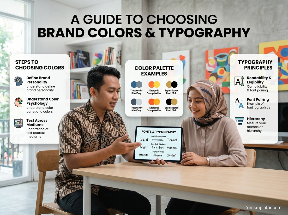 Panduan Praktis dalam Memilih Warna serta Tipografi yang Mendukung Karakter Brand