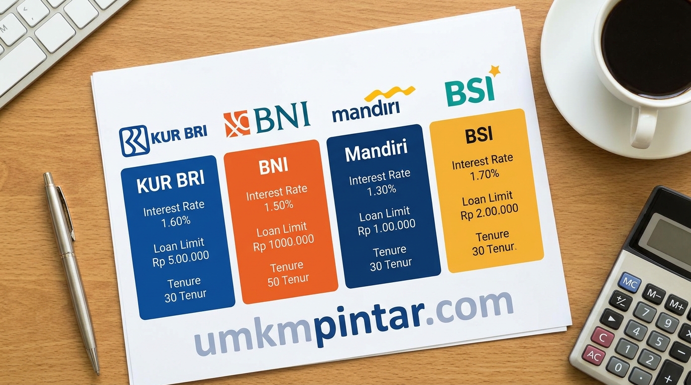 Perbandingan KUR BRI, BNI, Mandiri, dan BSI